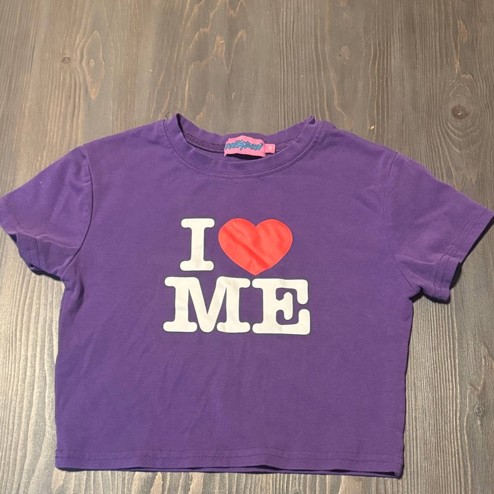 I ❤️ Me Purple  T-Shirt with Heart Design